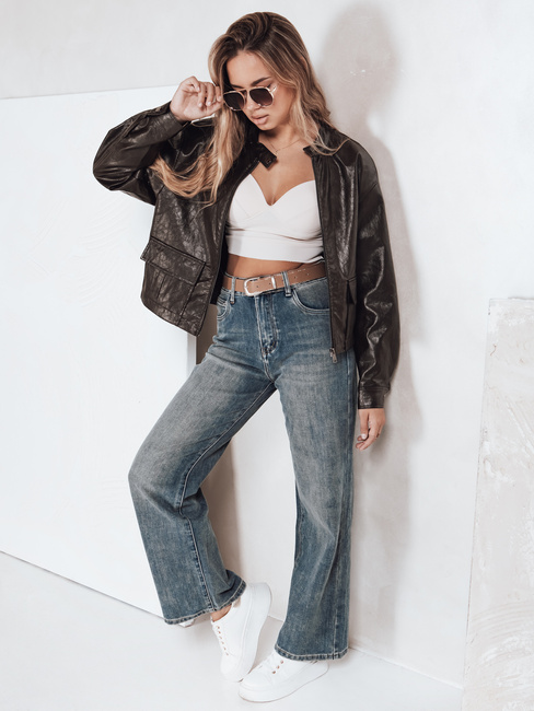 Spodnie jeansowe damskie wide leg niebieskie Dstreet UY2788