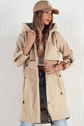 Kurtka przejściowa damska parka kamelowa NOCITO Dstreet TY4202