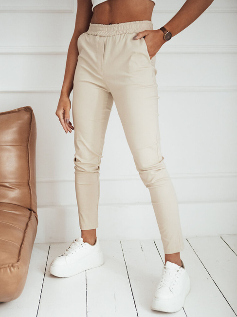 Spodnie damskie MADELINE beżowe Dstreet UY1854