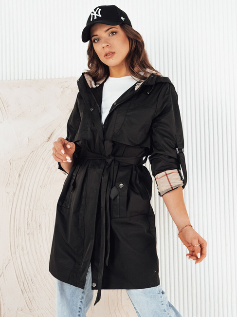 Kurtka przejściowa damska parka CIVIT czarna Dstreet TY4212