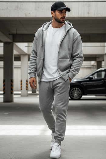 Spodnie męskie dresowe szare Dstreet UX2623