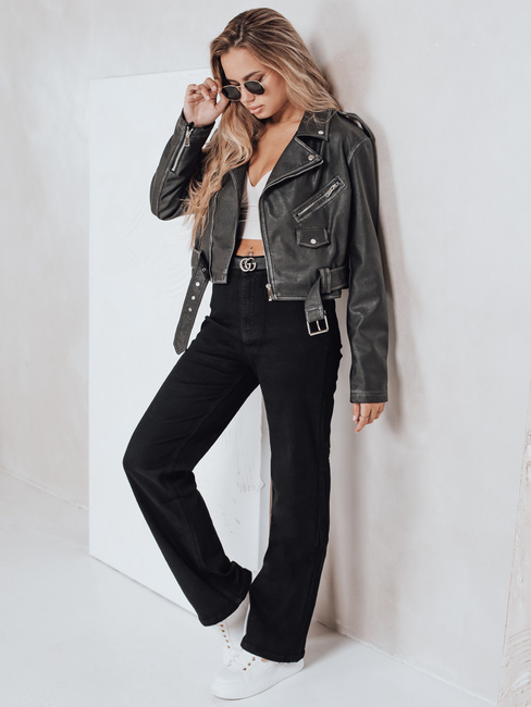 Jeansy damskie wide leg czarne Dstreet UY2748