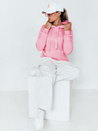 Bluza damska BASIC z kapturem różowa BY0174