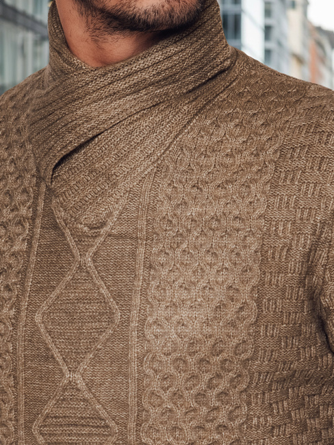 Sweter męski kamelowy Dstreet WX2255