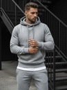Bluza męska z kapturem szara BX3646