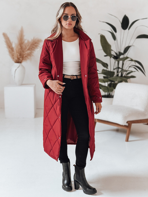 Kurtka zimowa damska WARMISSA pikowana bordowa Dstreet TY4918