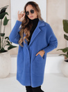 Płaszcz damski alpaka RITA II niebieski Dstreet NY0627