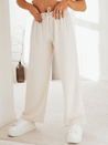 Spodnie damskie wide leg MADDIE jasnobeżowe Dstreet UY1832