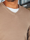 Sweter męski w serek kamelowy Dstreet WX2318
