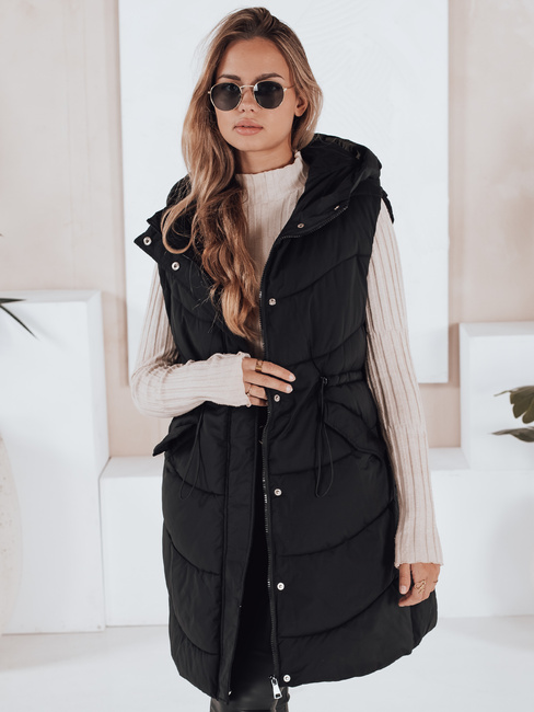 Kamizelka damska pikowana GAMIS czarna Dstreet TY3291