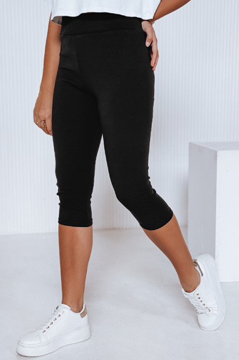 Legginsy damskie 3/4 z wysokim stanem czarne Dstreet UY2738