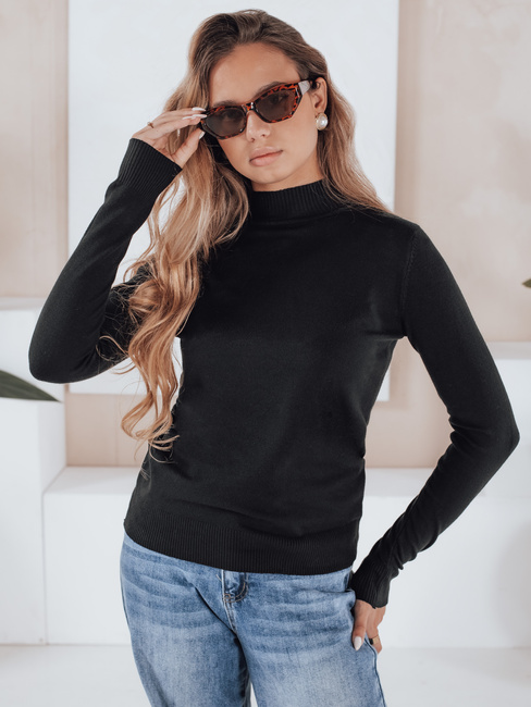 Damski sweter półgolf TARLENA czarny Dstreet MY2483