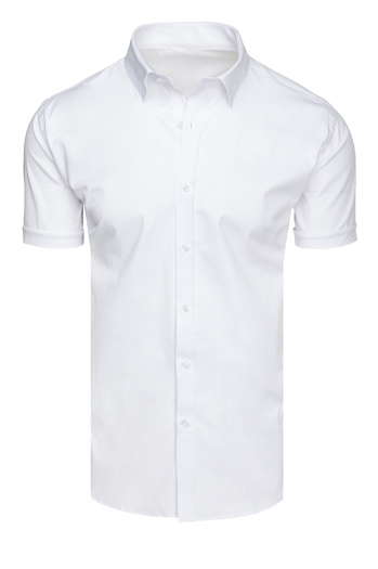 Koszula męska z krótkim rękawem biała Dstreet KX1045
