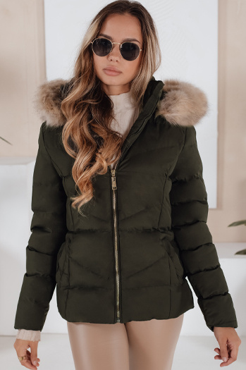 Kurtka zimowa damska pikowana zielona Dstreet TY5133
