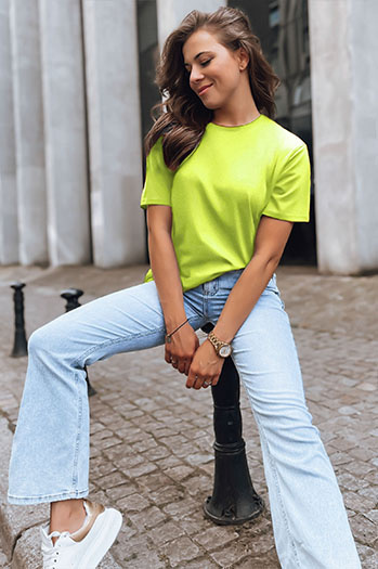 T-shirt damski MAYLA II jasnozielony Dstreet RY2915