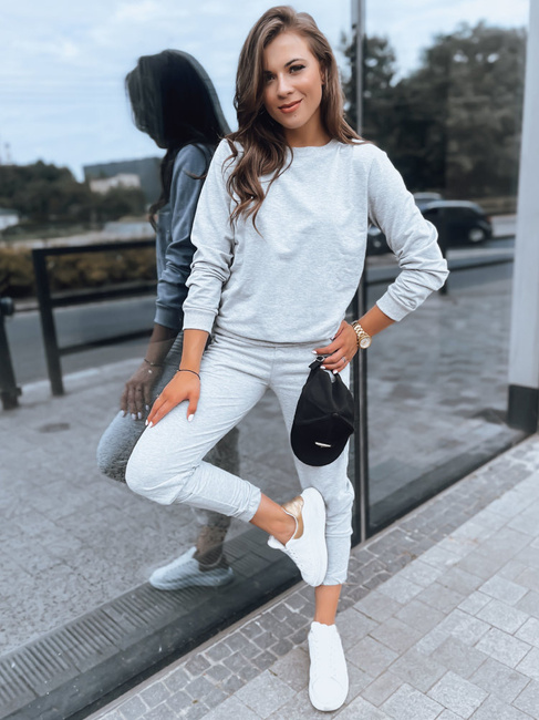 Dresowy komplet damski MILIAN jasnoszary Dstreet AY0816z