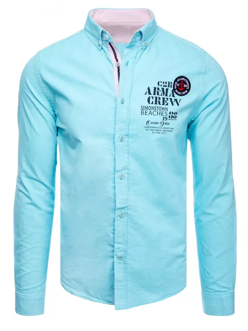 Koszula męska turkusowa Dstreet DX2300