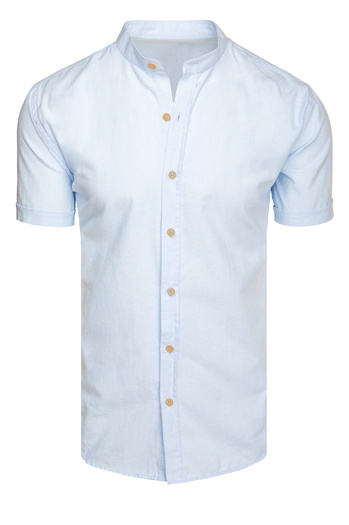 Koszula męska z krótkim rękawem błękitna Dstreet KX1048