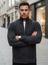 Sweter męski rozpinany ciemnoszary Dstreet WX2252z