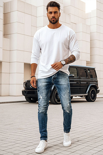 Spodnie męskie jeansowe granatowe Dstreet UX3995