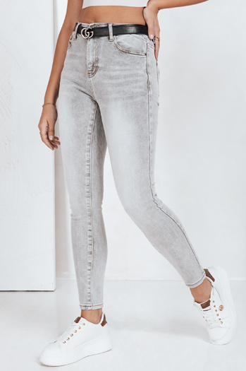 Jeansy damskie rurki szare Dstreet UY2802