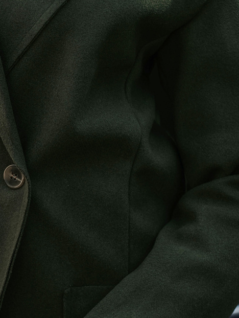 Płaszcz damski oversize LINNORE długi oliwkowy Dstreet NY0704