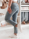 Spodnie damskie jeansowe regular fit DESTINA niebieskie Dstreet UY2447_2