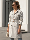 Płaszcz damski przejściowy wiązany VERMONT jasnoszary Dstreet NY0581