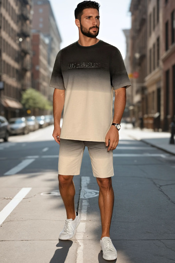 Komplet męski ombré khaki Dstreet AX0803