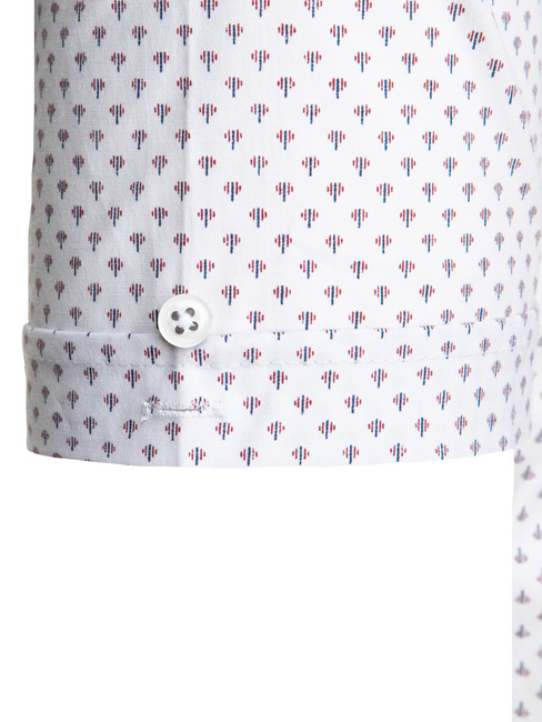 Koszula męska z krótkim rękawem biała Dstreet KX1077