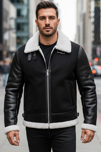 Kurtka męska skórzana czarna Dstreet TX5085