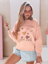 Bluza damska oversize z sercami PINKNOTE różowa Dstreet BY1500