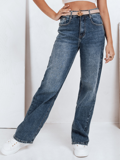Jeansy damskie wide leg niebieskie Dstreet UY2777