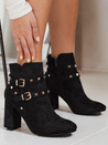 Botki damskie zamszowe czarne Dstreet ZY1258