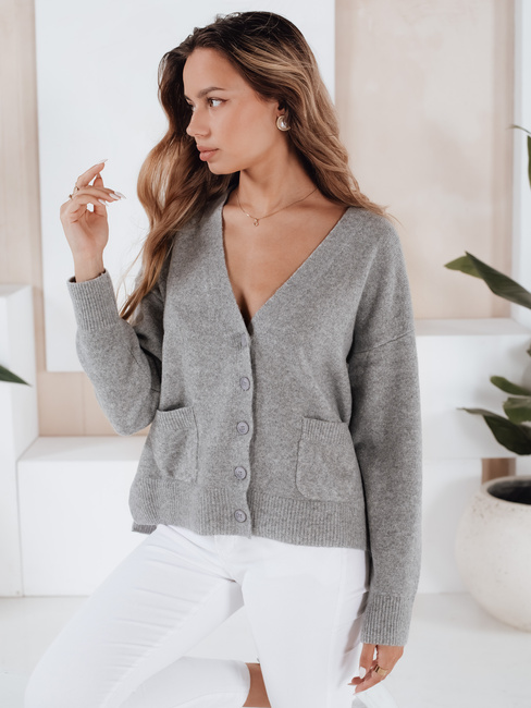 Damski kardigan SORELIE szary Dstreet MY2509