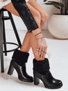 Botki damskie na obcasie czarne Dstreet ZY1311