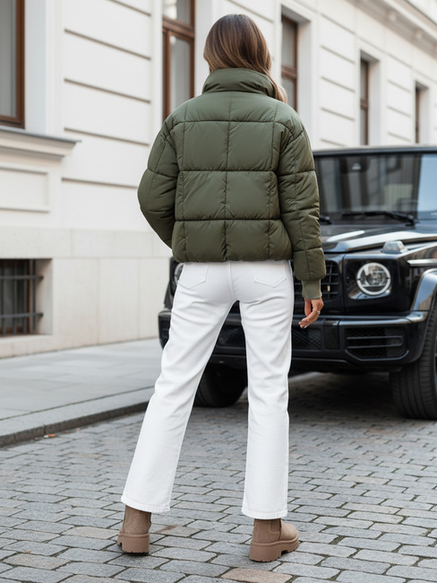 Kurtka damska zimowa krótka pikowana VIBEGIRL zielona Dstreet TY4946