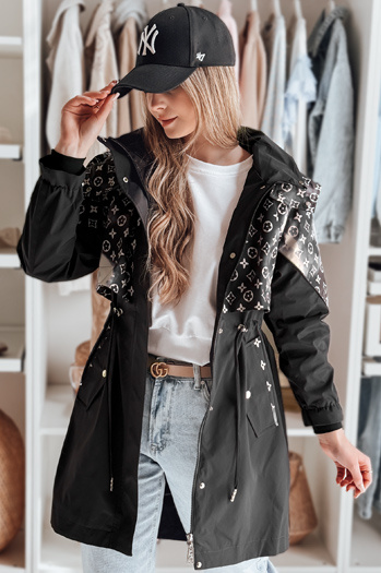Kurtka przejściowa damska parka FERIPARKA czarna Dstreet TY4875