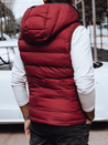 Kamizelka męska pikowana z kapturem czerwona Dstreet TX4742