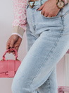 Spodnie damskie jeansowe mom fit z paskiem LOVENOVA Dstreet UY2360
