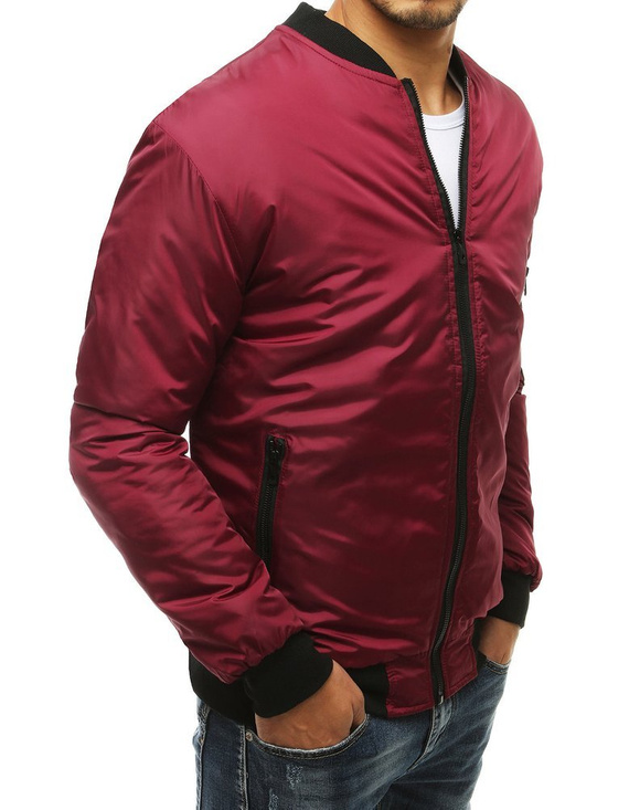 Kurtka męska bomber jacket bordowa Dstreet TX3406