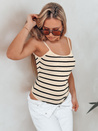 Body one size w paski STRIP BACK beżowe Dstreet RY2899