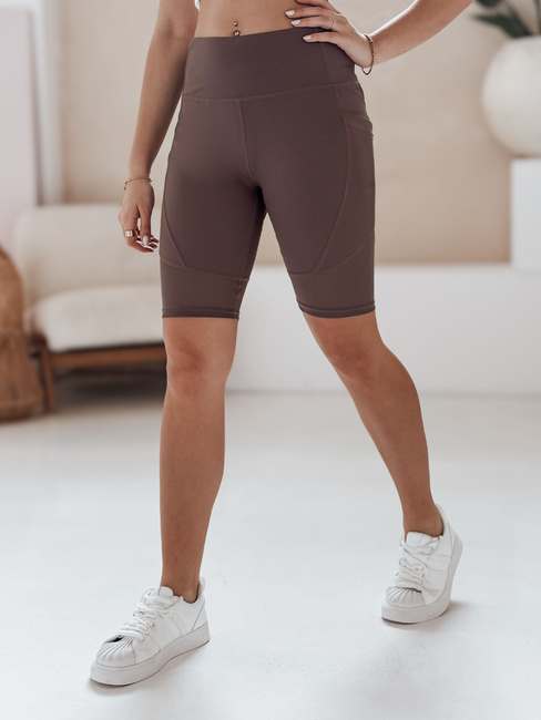 Spodenki damskie kolarki BIKELINE brązowe Dstreet SY0419