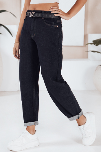 Jeansy damskie balloon fit granatowe Dstreet UY2766
