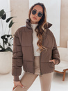 Kurtka damska zimowa krótka pikowana VIBEGIRL ciemnobeżowa Dstreet TY4945