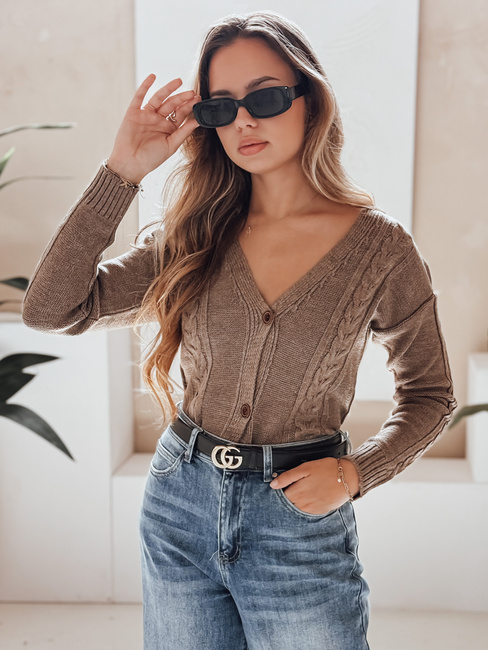 Sweter damski MELANIA czekoladowy Dstreet MY1653
