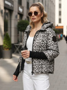 Kurtka damska przejściowa w panterkę biała Dstreet TY5548