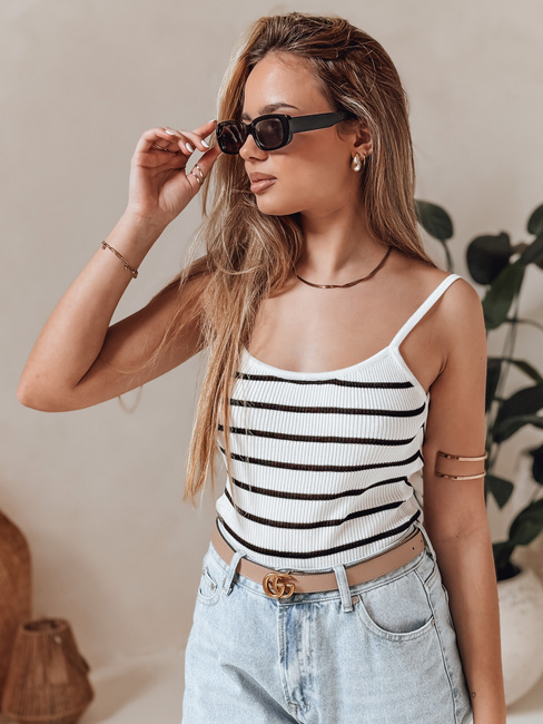 Body one size w paski STRIP BACK białe Dstreet RY2901