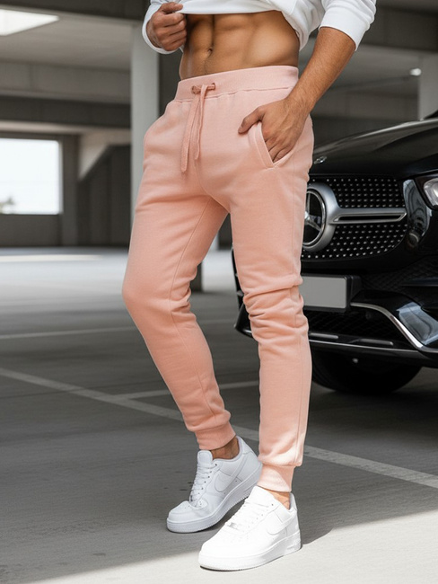 Spodnie męskie dresowe różowe Dstreet UX3452