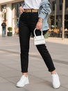 Spodnie damskie mom fit z paskiem czarne Dstreet UY2873